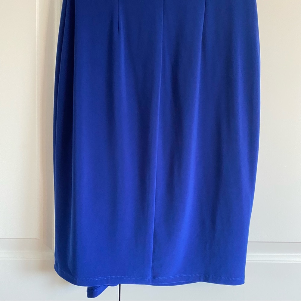 Royal blue draped dress - Picture 9 of 13